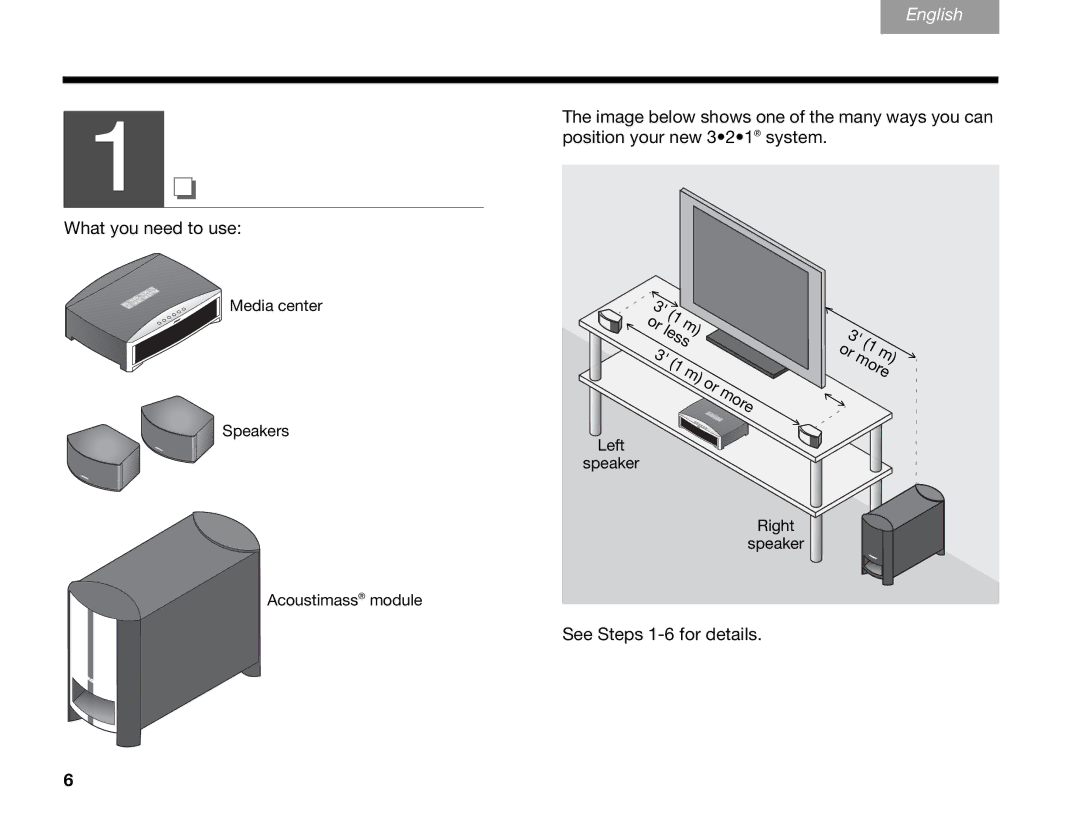 Bose GSX Series III manual Placing Thecomponentssystem 