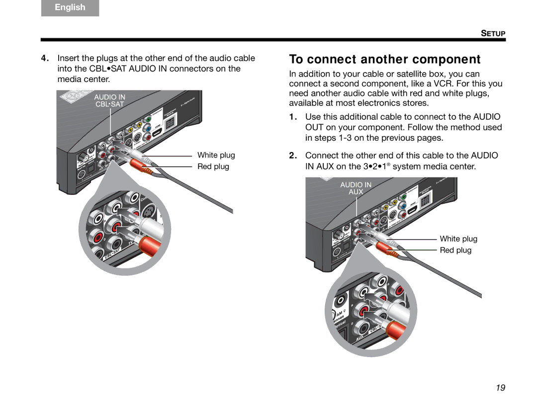 Bose GSX Series III manual To connect another component 