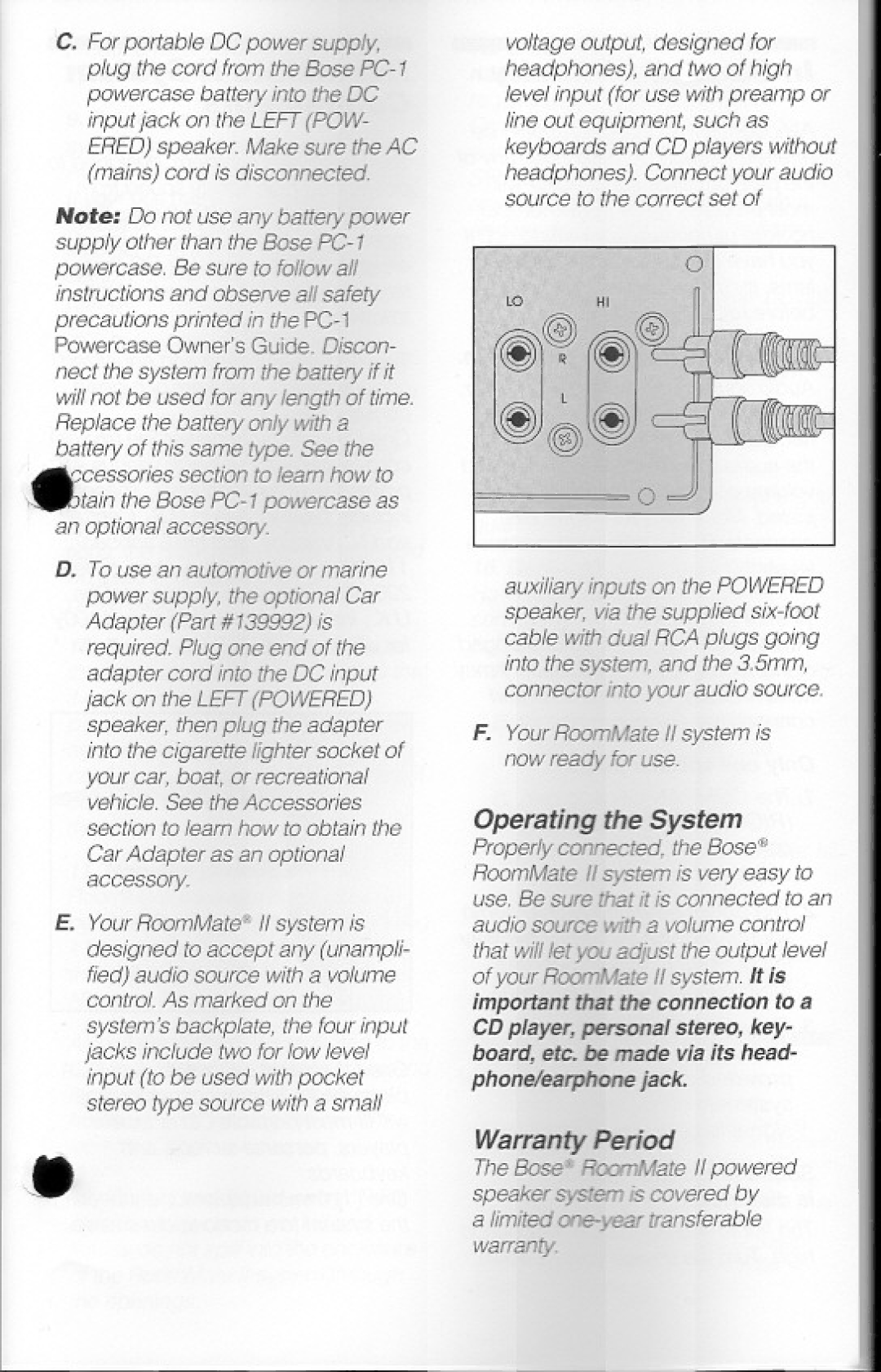 Bose II manual 