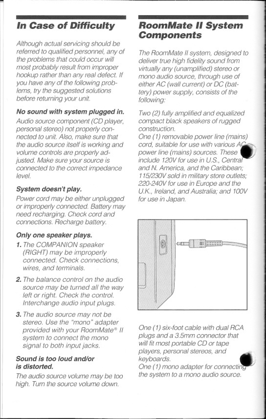 Bose II manual 