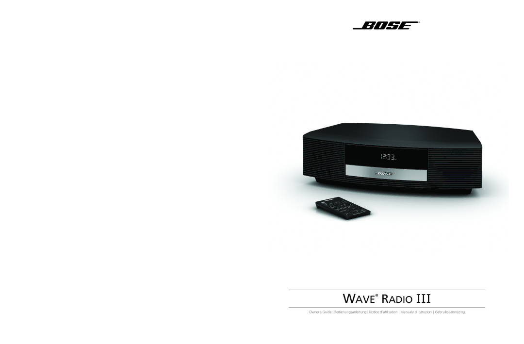 Bose III manual Wave Radio 