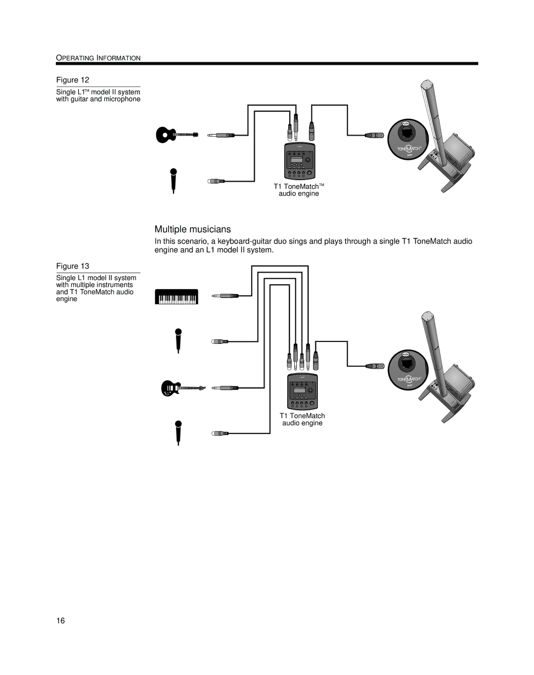 Bose L1 Model II manual Multiple musicians 