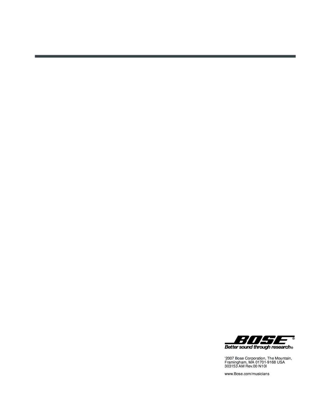 Bose L1 Model II manual 