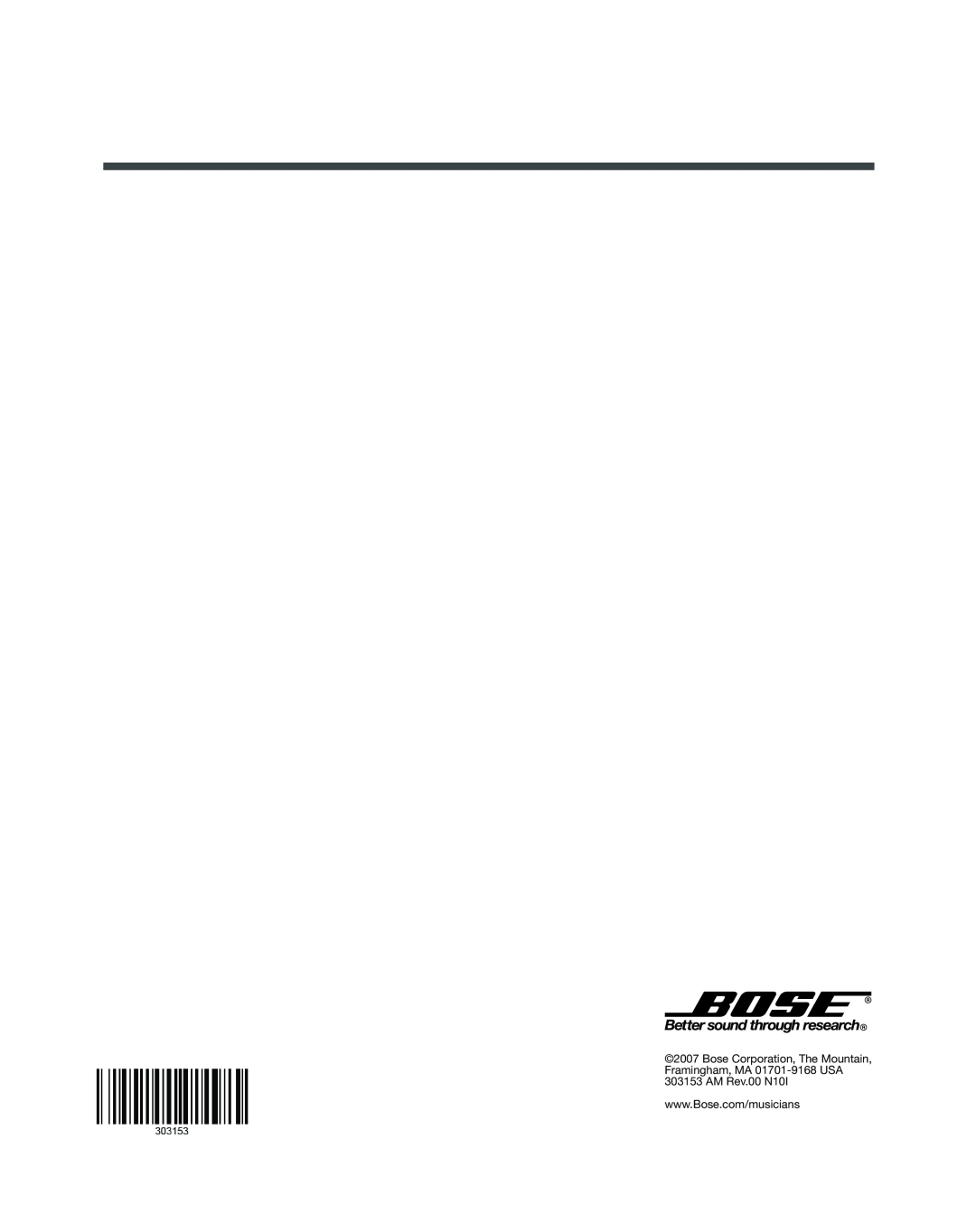 Bose L1 Model II manual Bose Corporation, The Mountain, Framingham, MA 01701-9168USA 