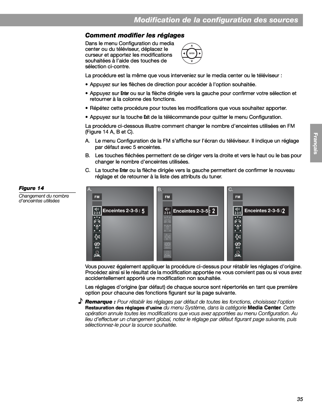 Bose LIFESTYLE 38, LIFESTYLE 48 manual Modification de la configuration des sources, Comment modifier les réglages, Figure 