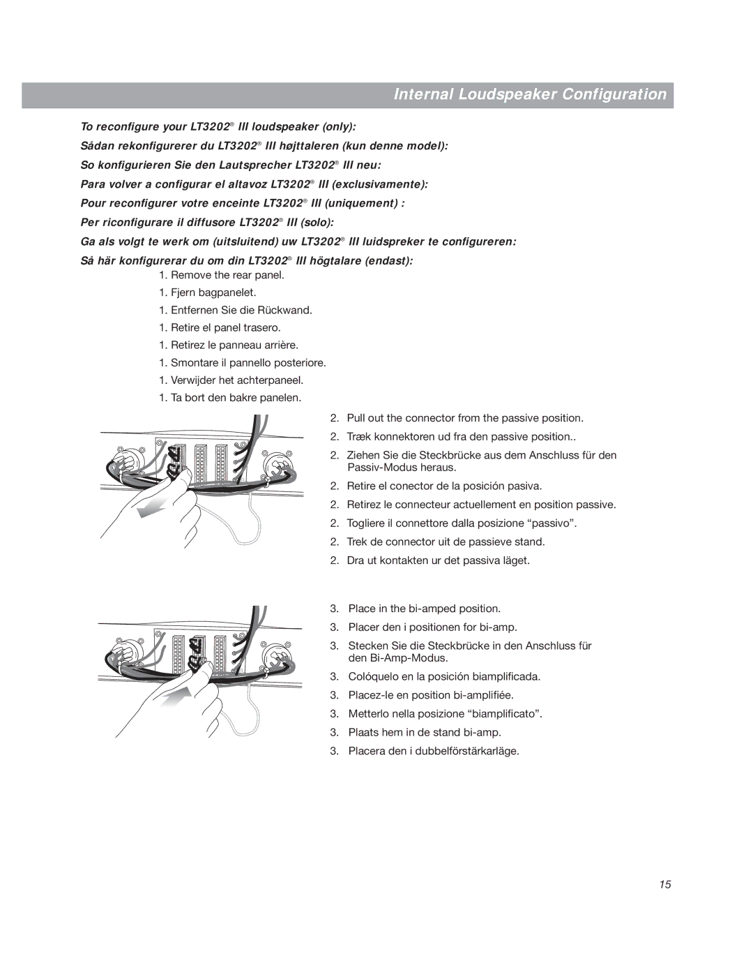 Bose LT3202 manual Internal Loudspeaker Configuration 