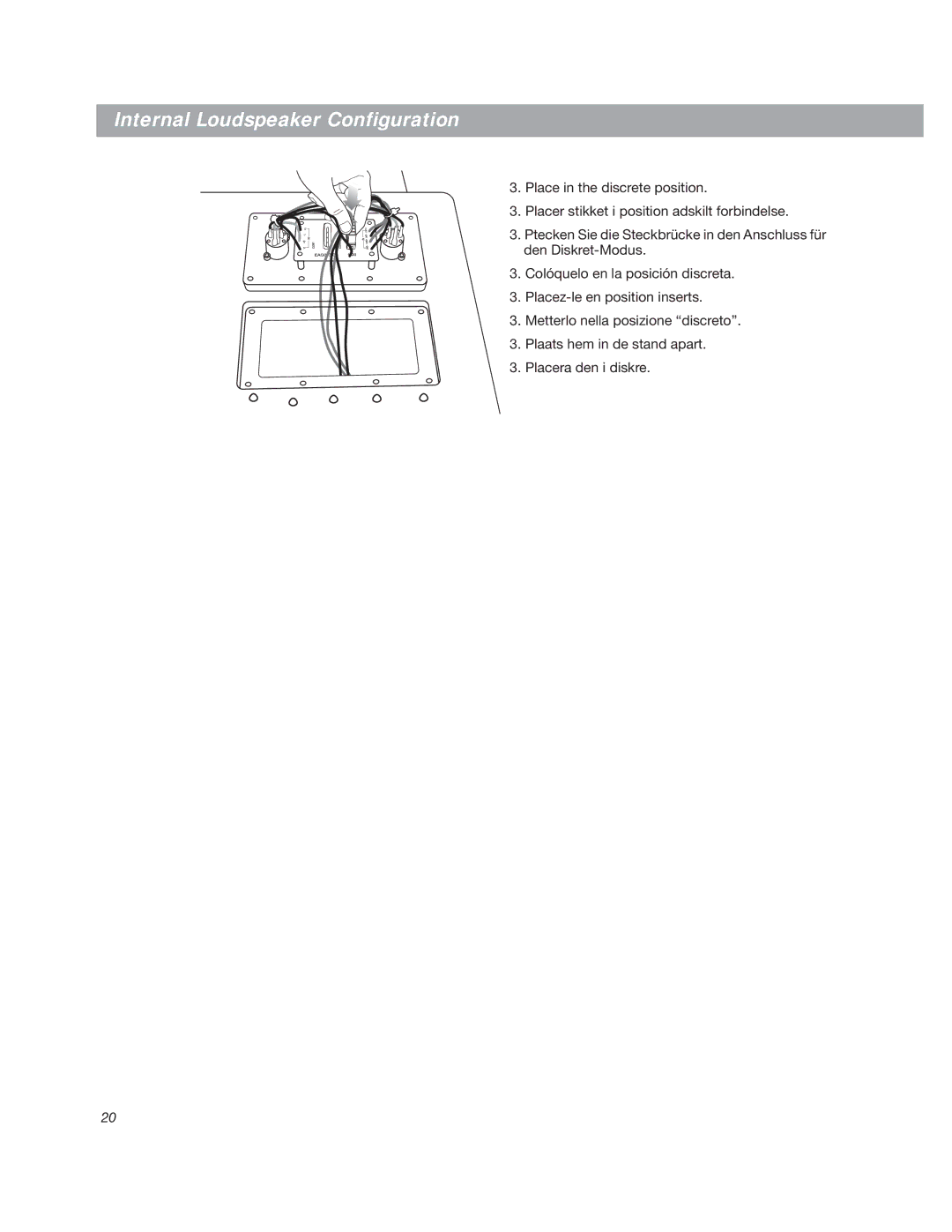 Bose LT3202 manual Internal Loudspeaker Configuration 