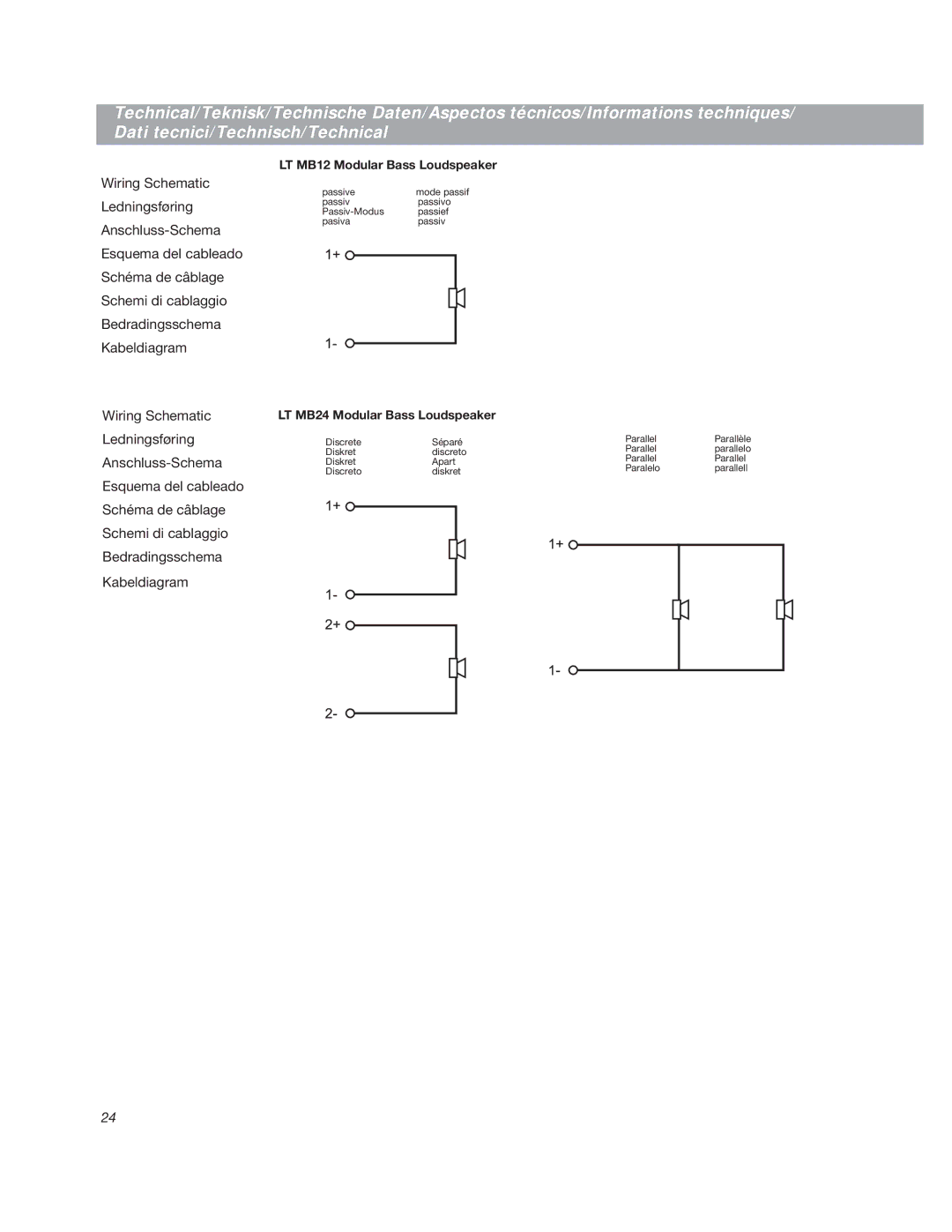 Bose LT3202 manual Wiring Schematic 