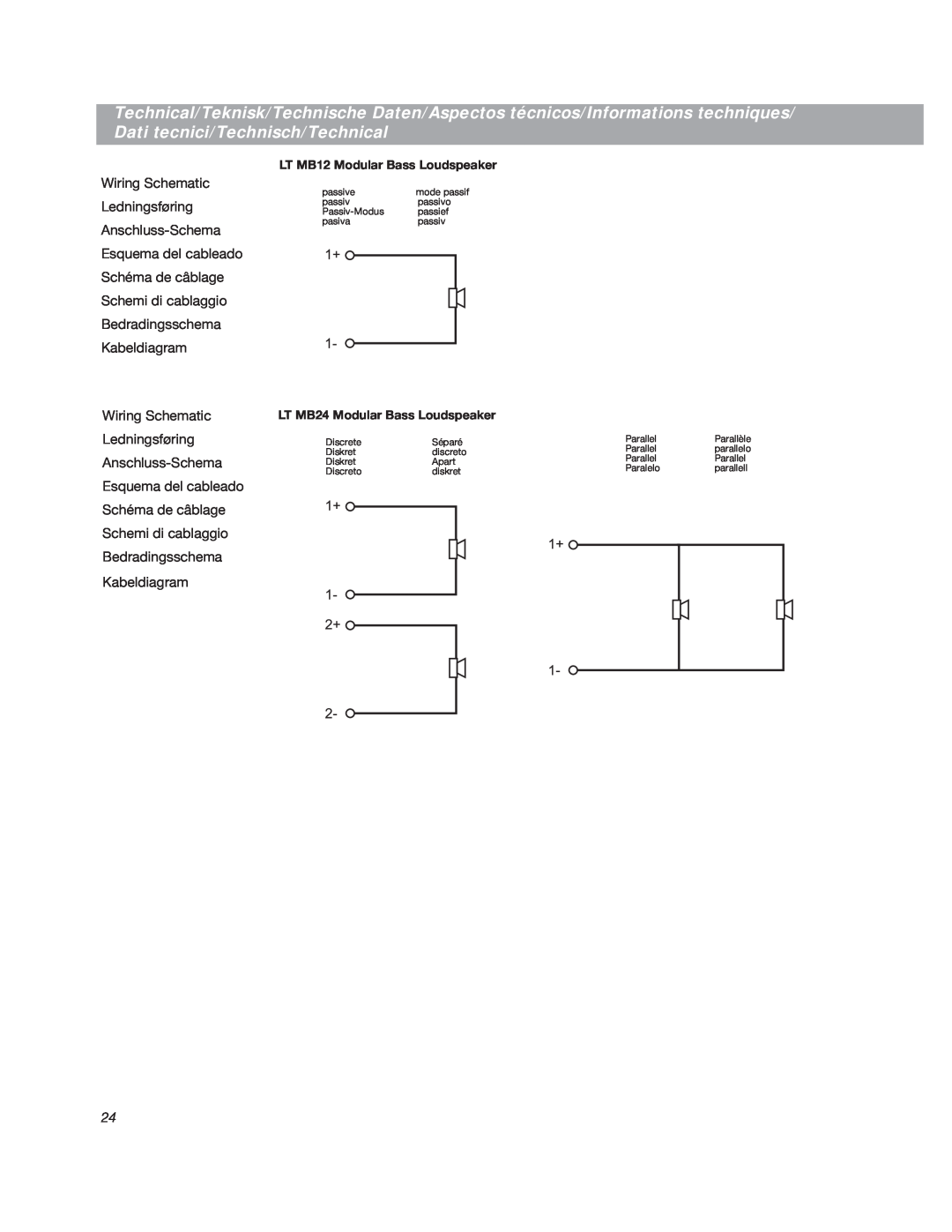 Bose LT3202 Wiring Schematic, Ledningsføring, Anschluss-Schema, Esquema del cableado, Schéma de câblage, Bedradingsschema 