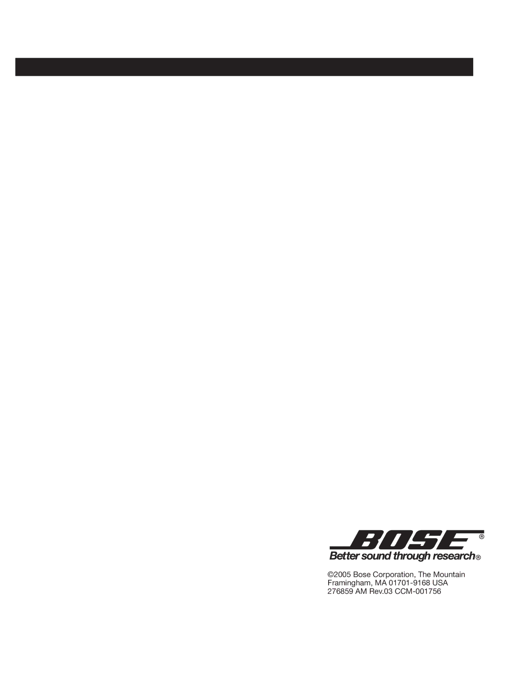 Bose LT6403, LT9403, LT9400, LT9402TM, LT6400, LT9702, LT4402, LTMB12 manual 