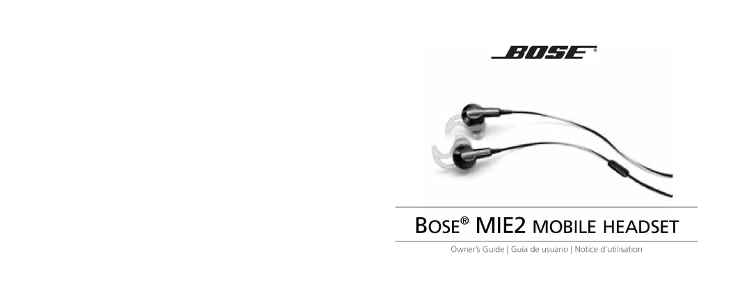 Bose manual Bose MIE2 Mobile Headset 