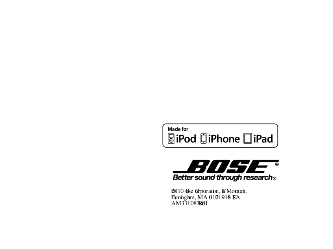 Bose MIE2I manual 