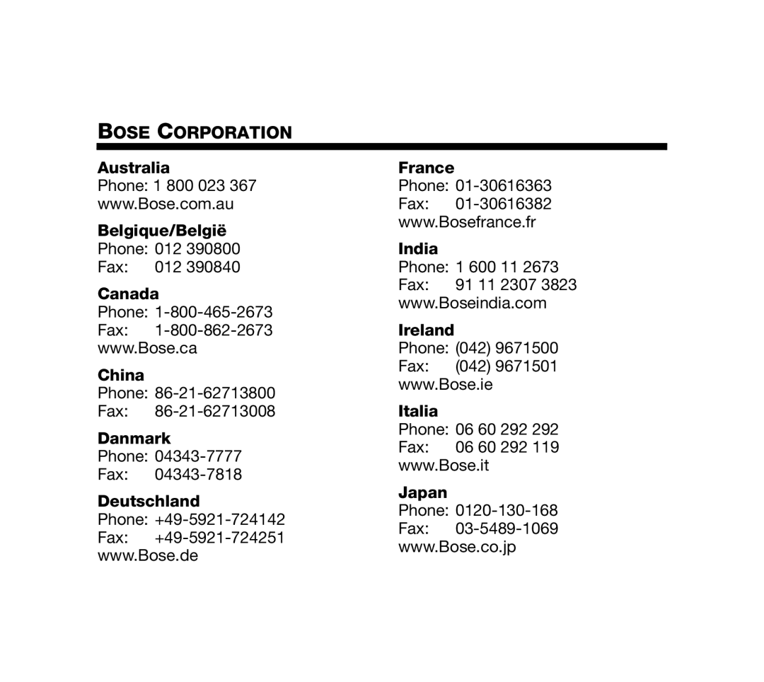 Bose Mobile On-Ear Headset manual Bose Corporation 