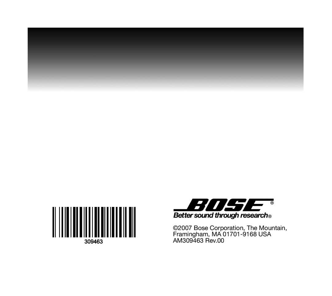 Bose Mobile On-Ear Headset manual Bose Corporation, The Mountain, Framingham, MA 01701-9168USA AM309463 Rev.00 