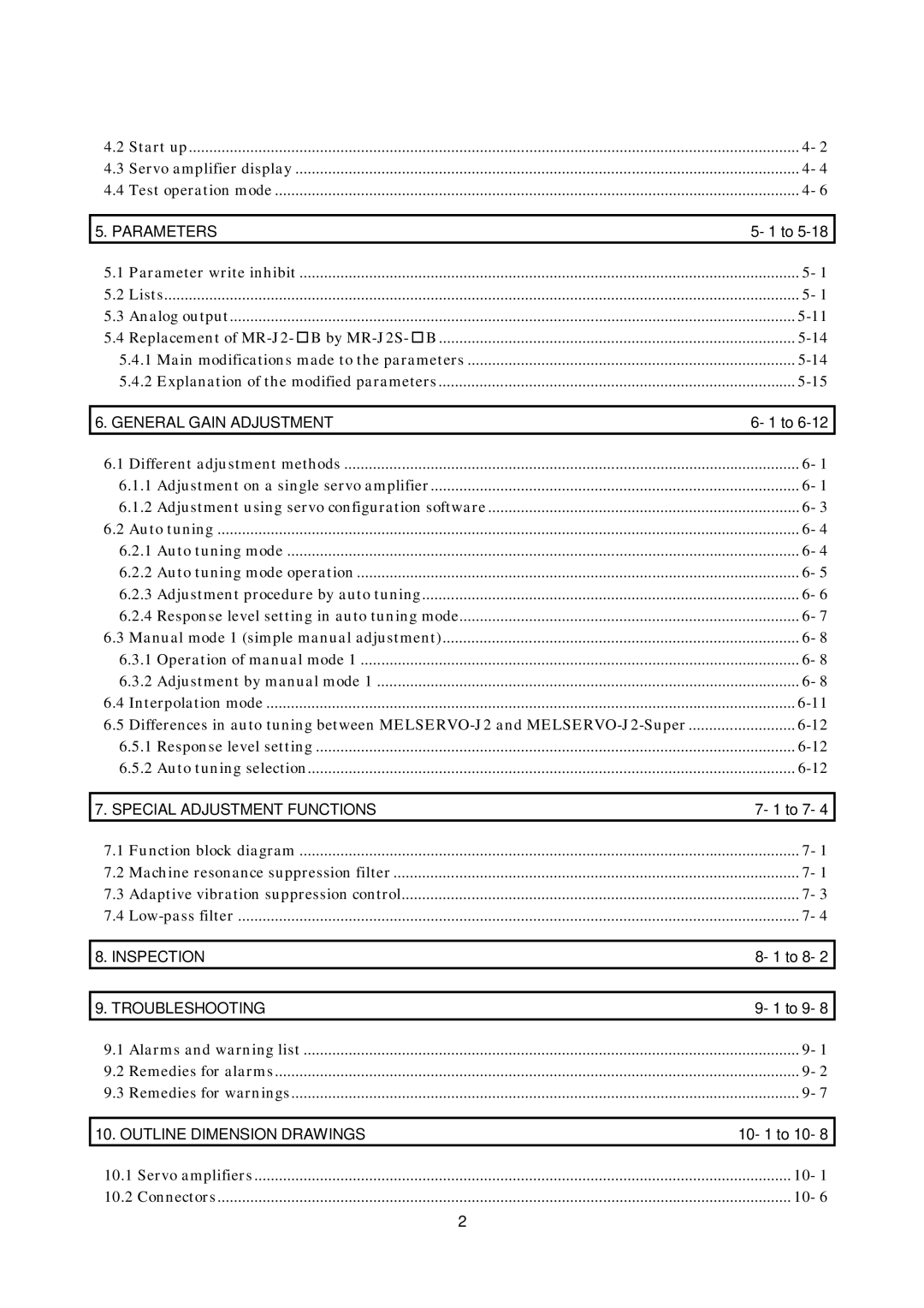 Bose MR-J2S- B instruction manual To 7, To 8, To 9, 10- 1 to 10 