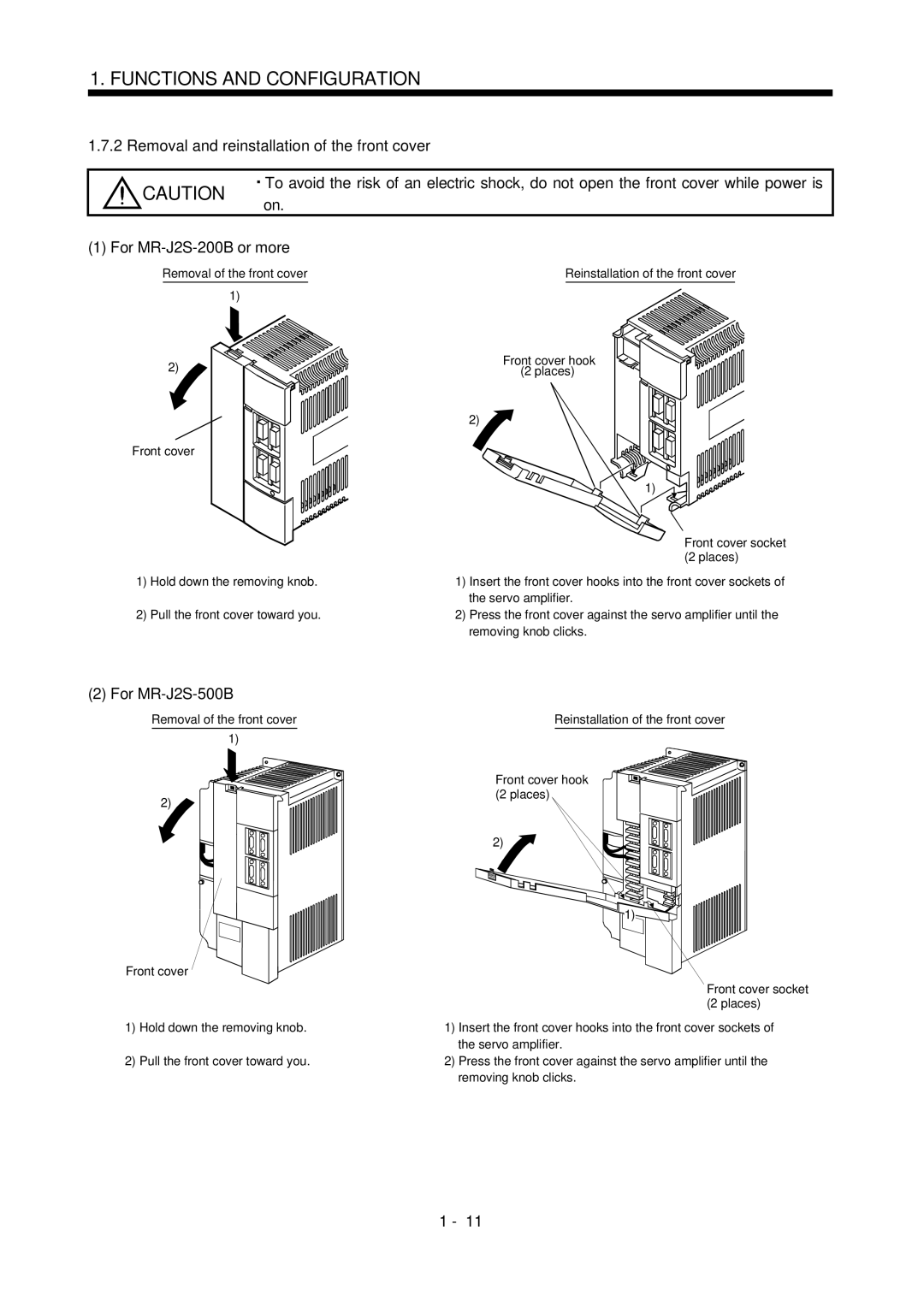 Bose MR-J2S- B instruction manual For MR-J2S-500B 