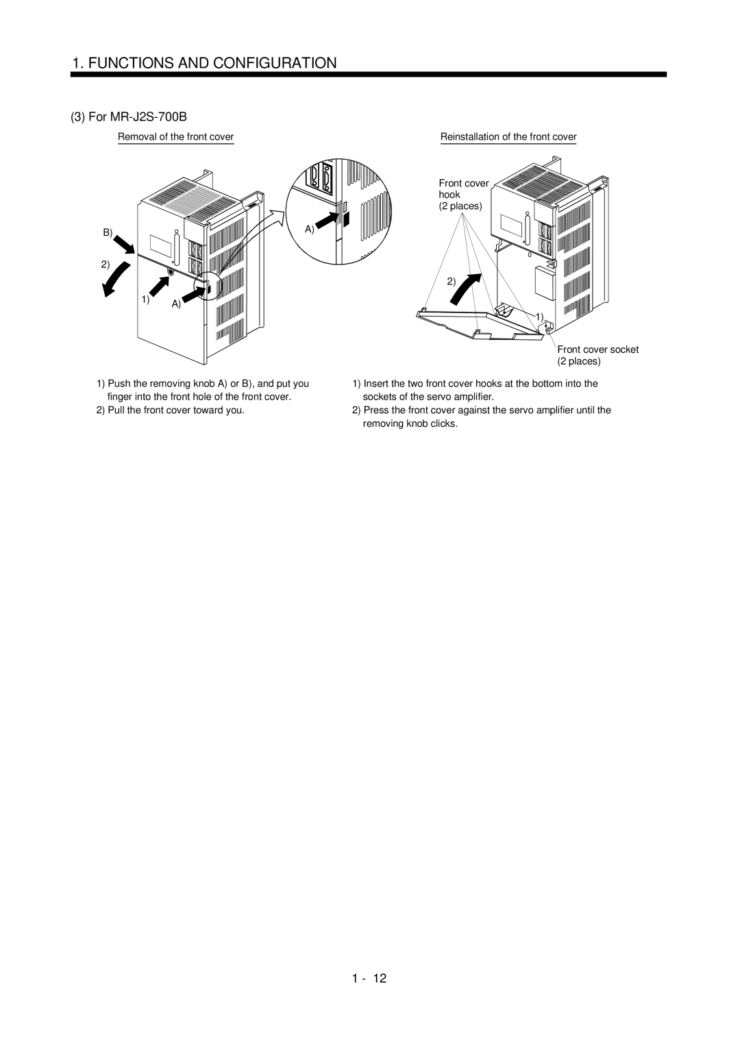 Bose MR-J2S- B instruction manual For MR-J2S-700B 