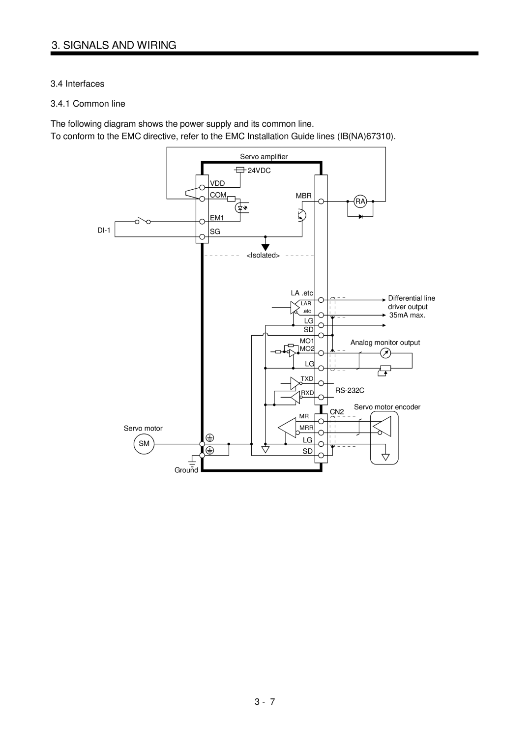 Bose MR-J2S- B instruction manual Interfaces 3.4.1 Common line, 24VDC MBR 