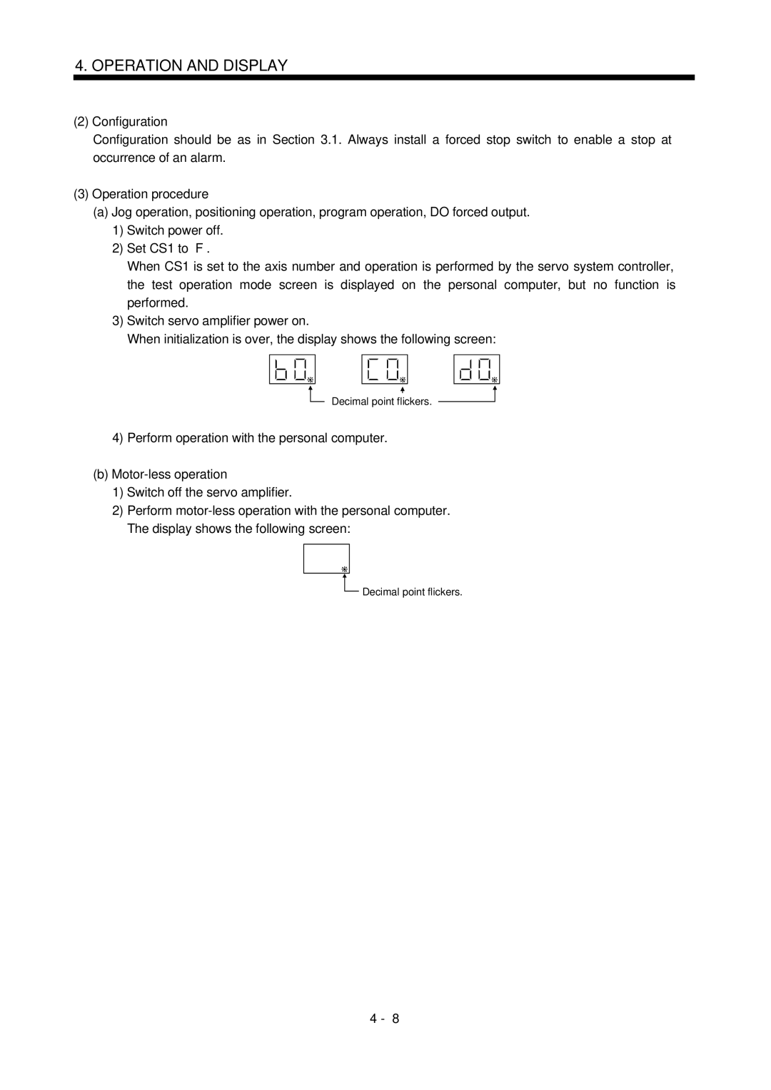 Bose MR-J2S- B instruction manual Configuration, Operation procedure 