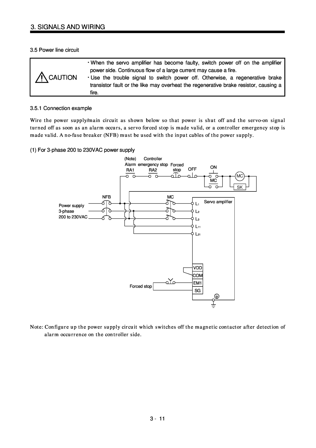 Bose MR-J2S- B instruction manual Power line circuit, Signals And Wiring 