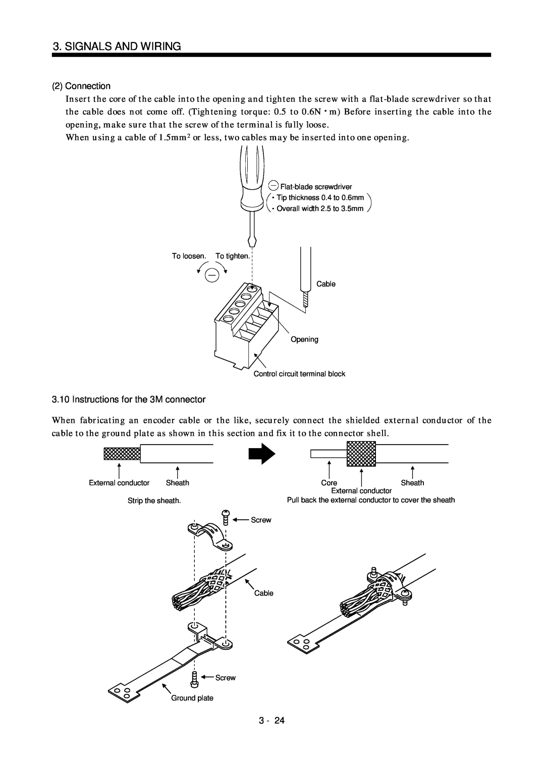 Bose MR-J2S- B instruction manual 2Connection, Instructions for the 3M connector, Signals And Wiring 
