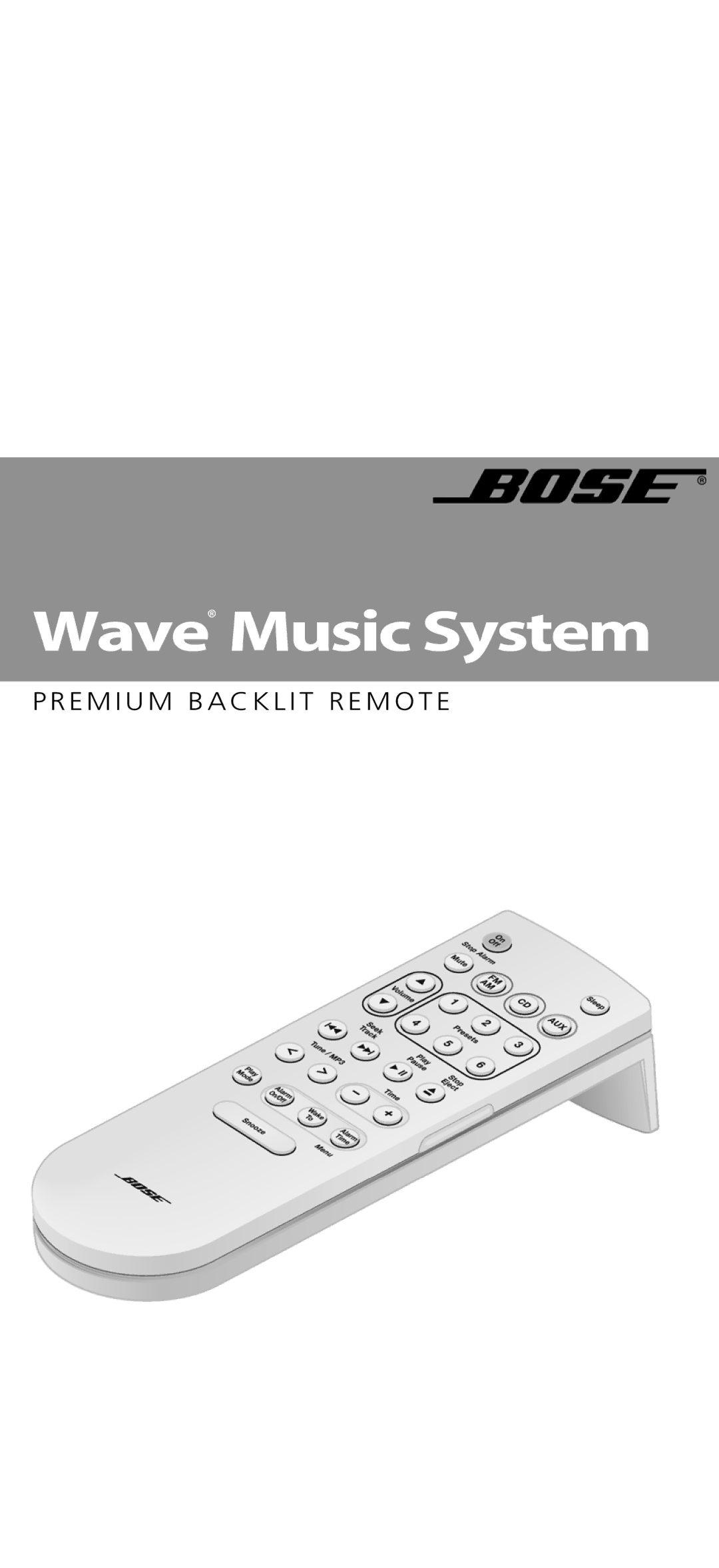 Bose manual Wave Music System 