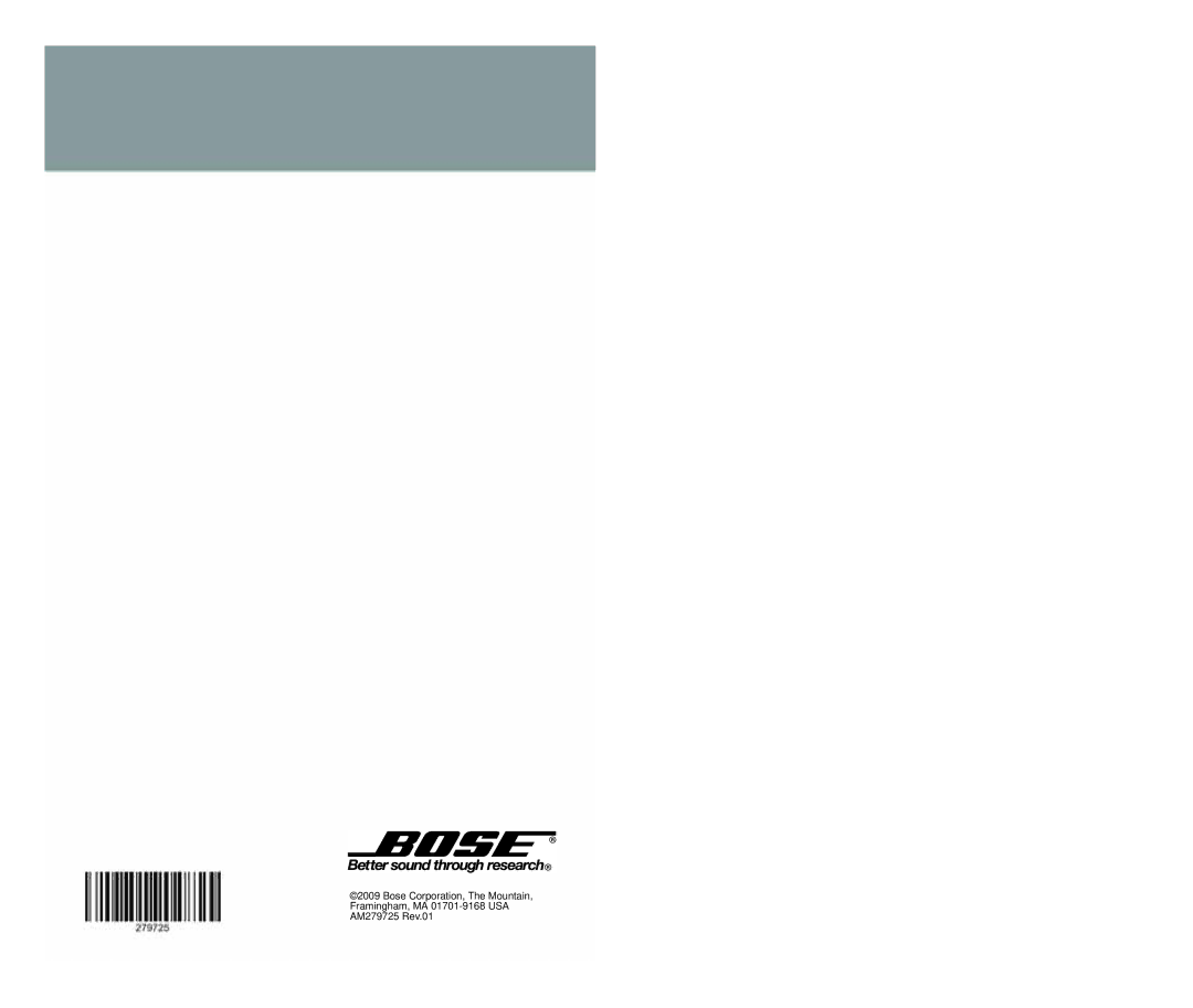 Bose PMC II, BOSEPMC2 manual 