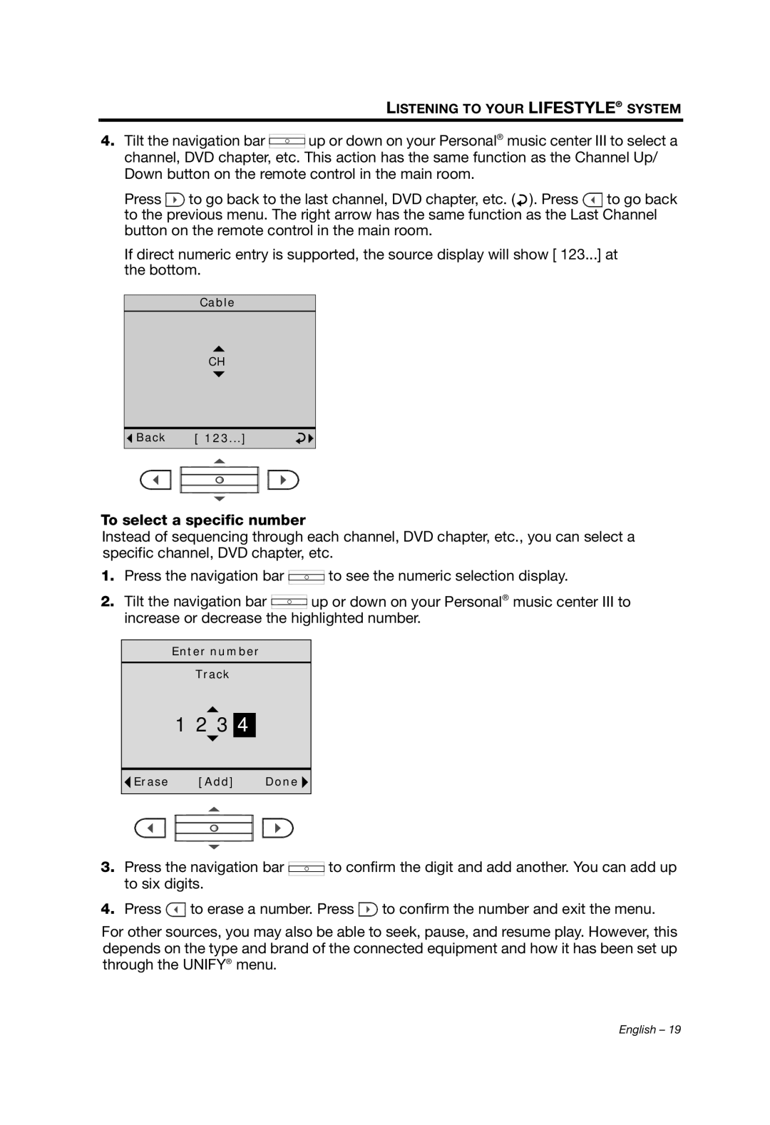 Bose Personal Music Center III, PMCIII manual 1 2 3, To select a specific number 