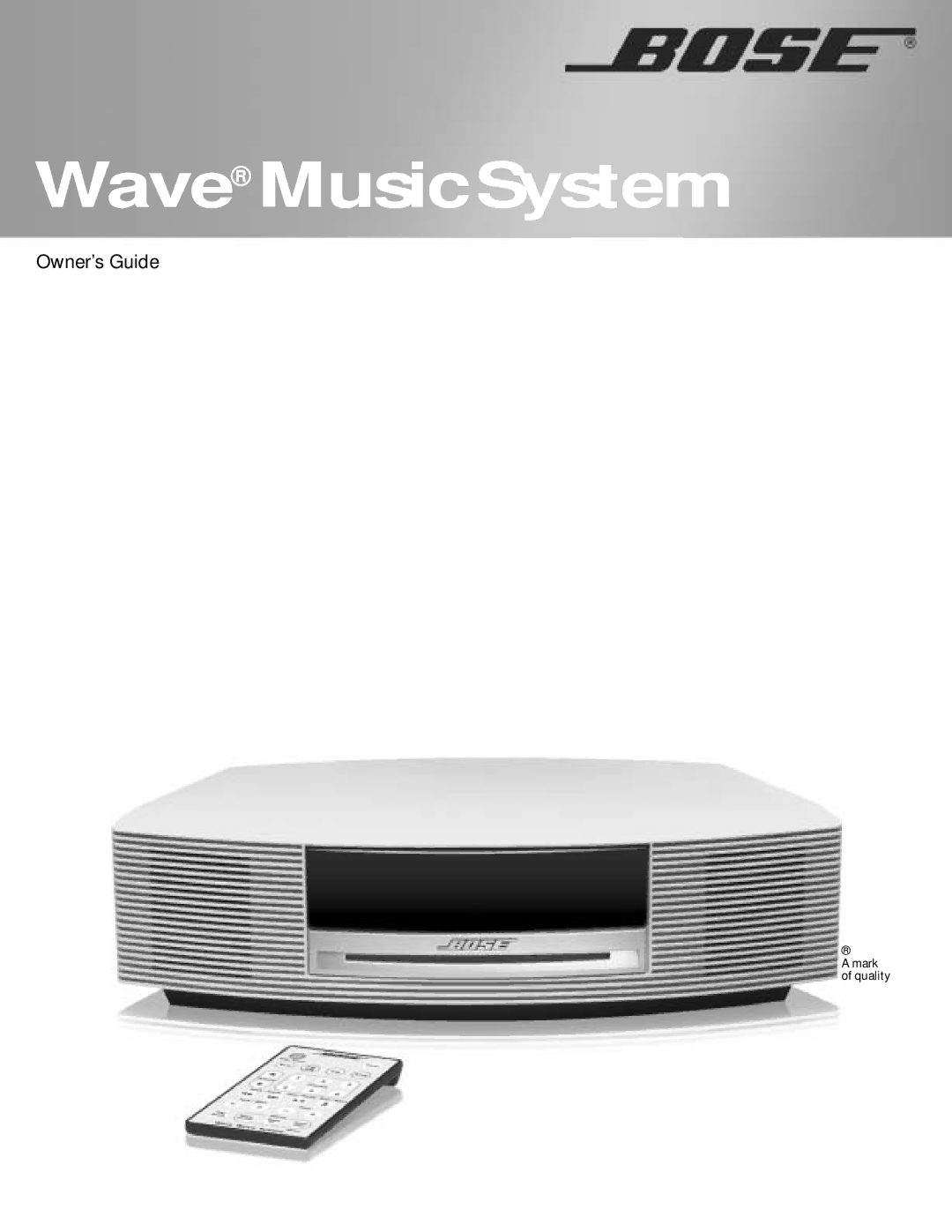 Bose pmn manual Wave Music System 