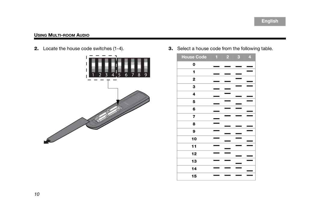 Bose RC-35S2 manual House Code 