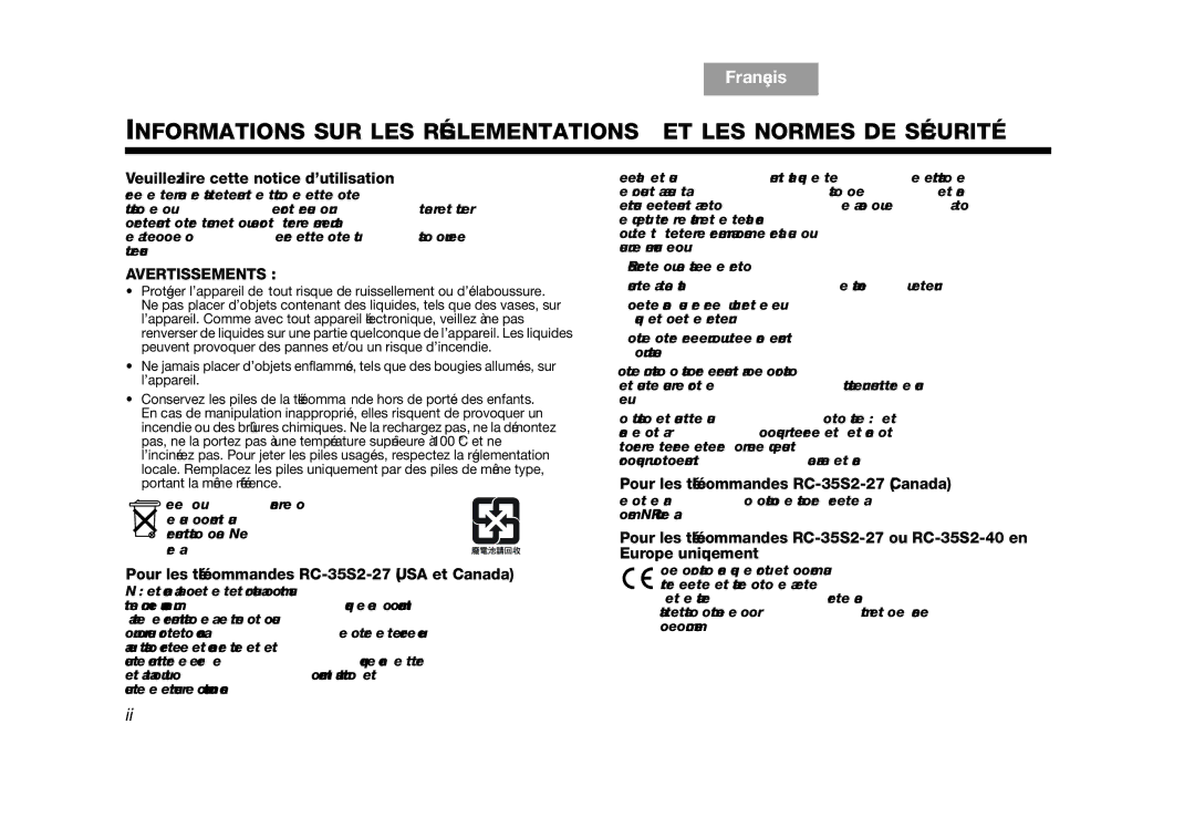 Bose RC-35S2 manual Français 