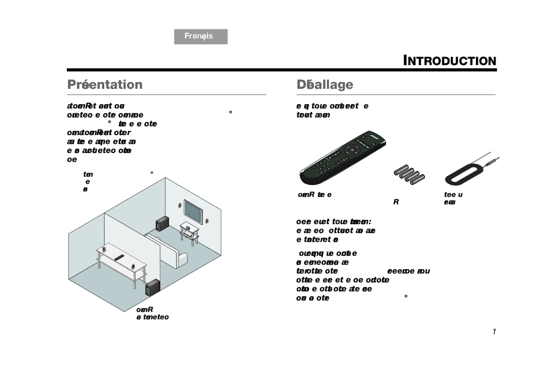 Bose RC-35S2 manual PrésentationDéballage 