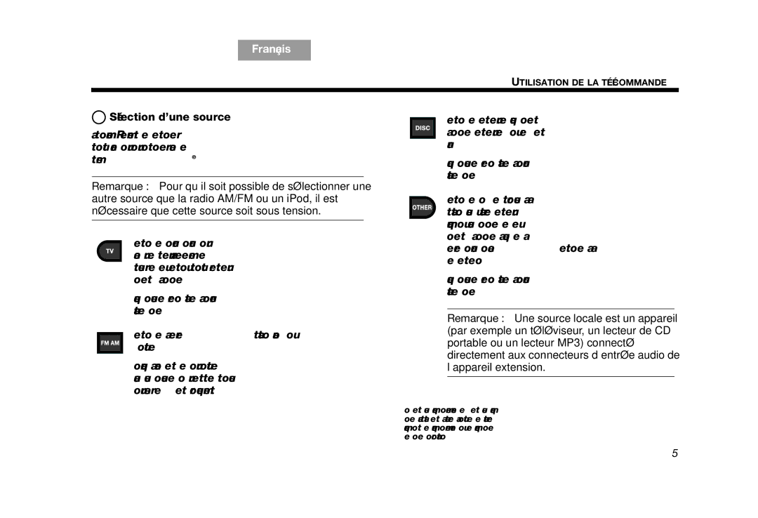 Bose RC-35S2 manual Sélection d’une source 