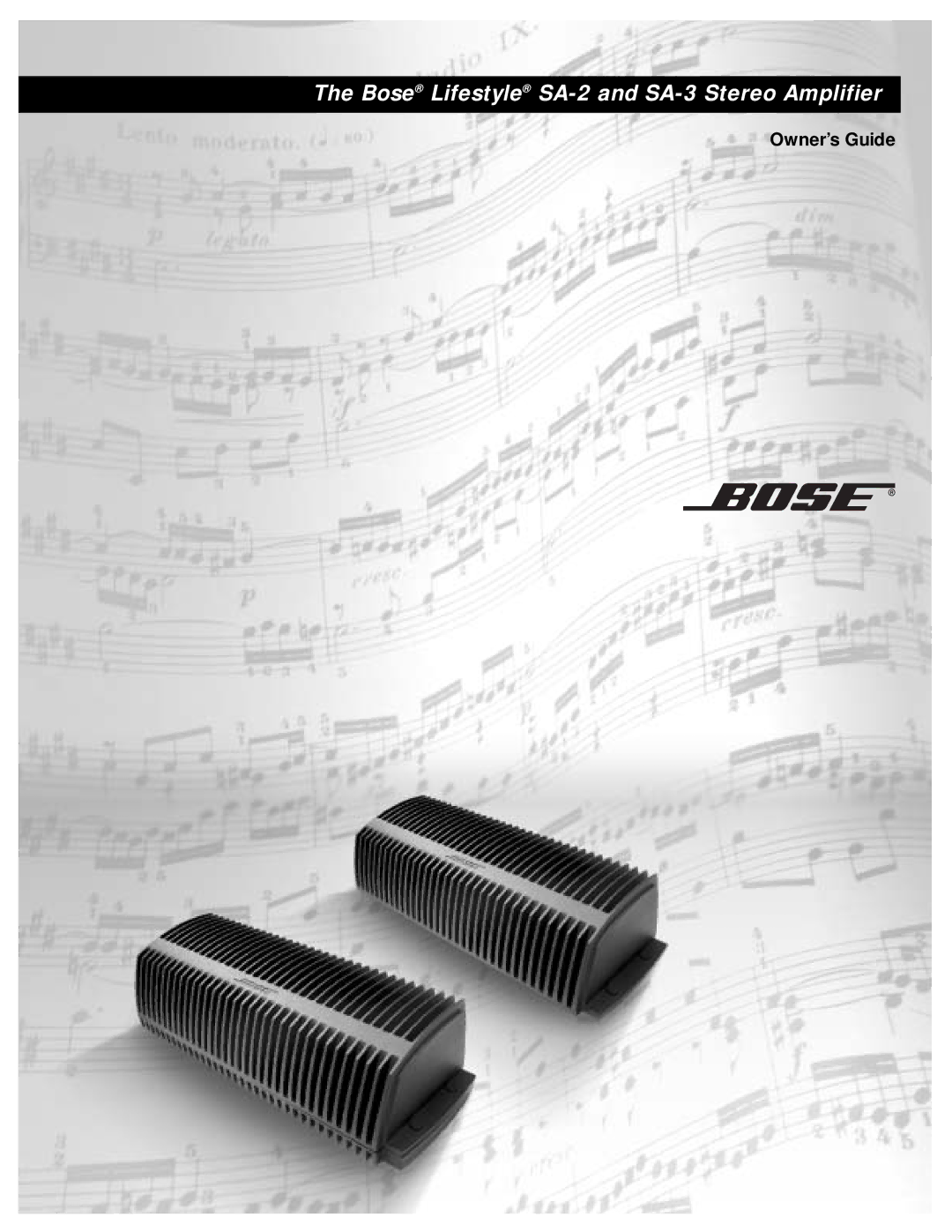 Bose manual Bose Lifestyle SA-2 and SA-3 Stereo Amplifier 