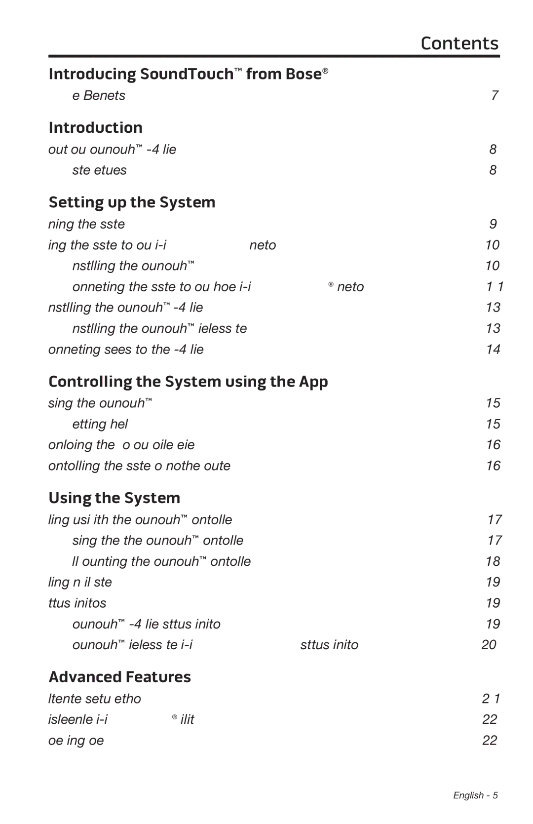 Bose SA-4 manual Contents﻿ 