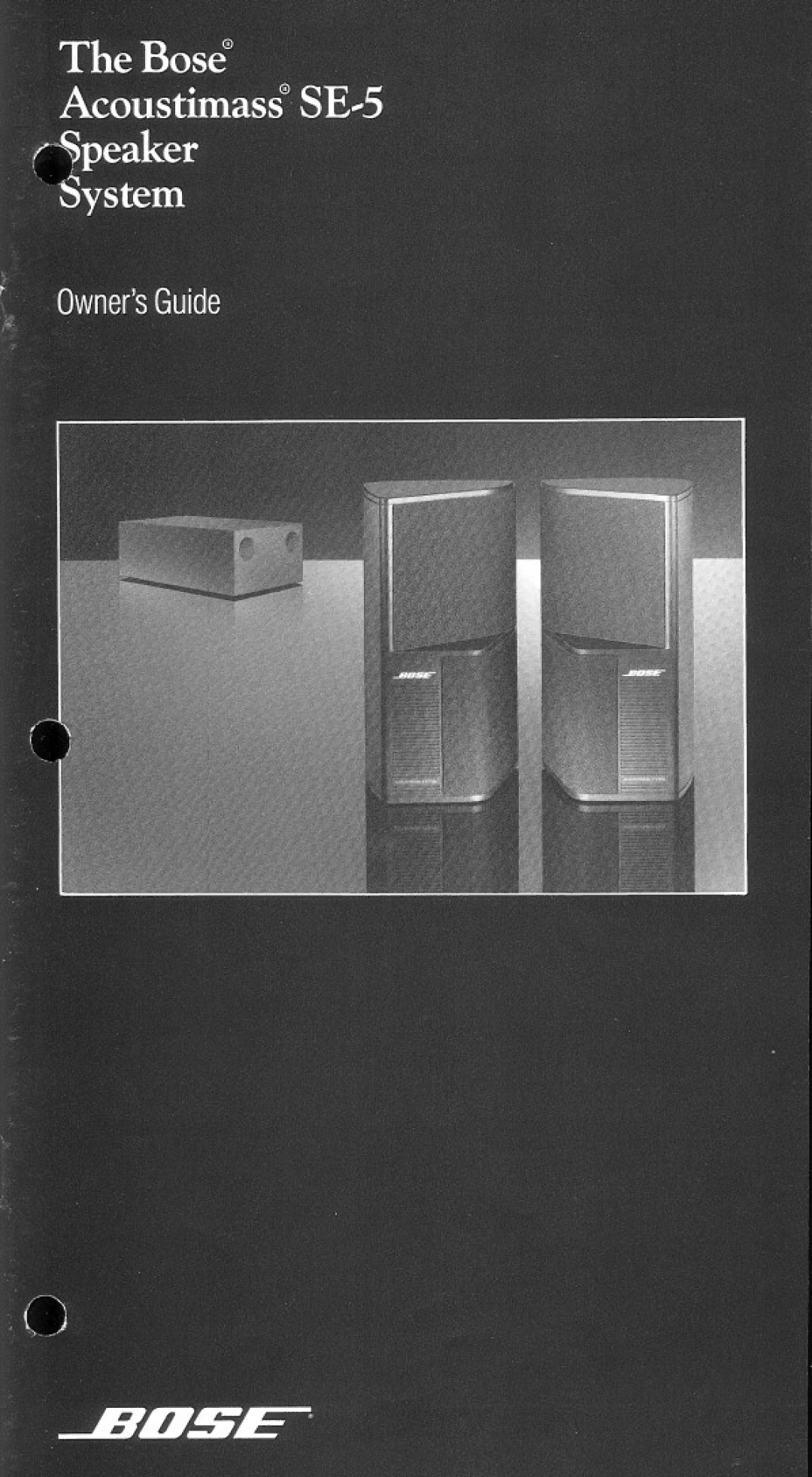 Bose SE-5 manual 