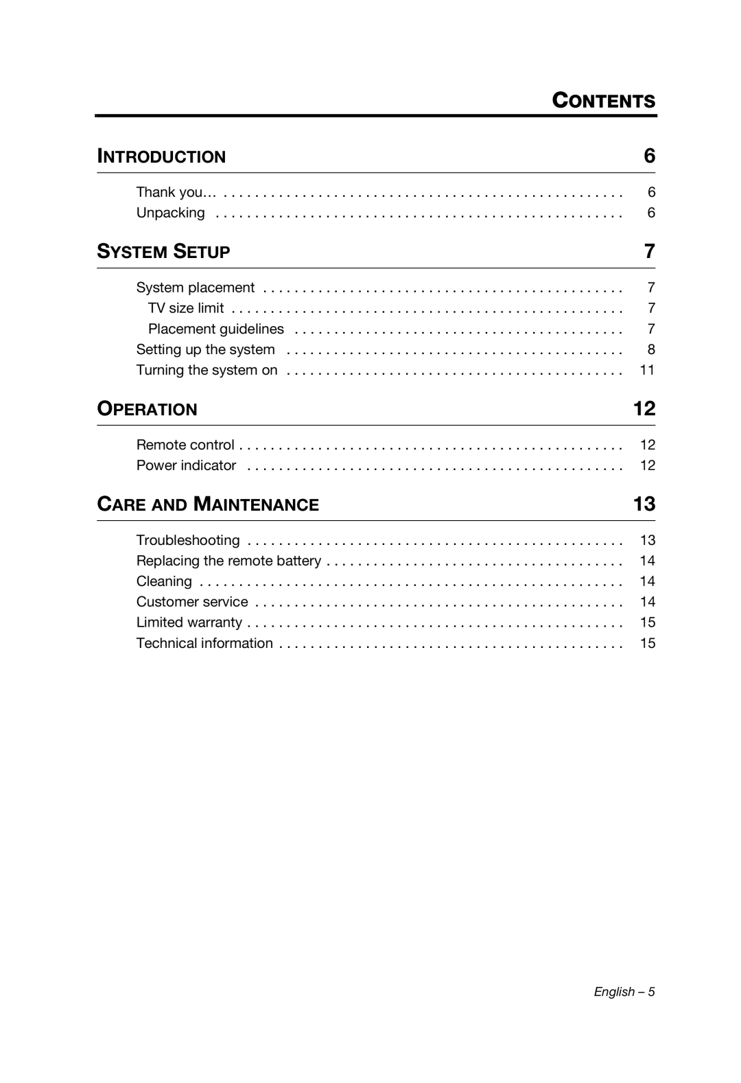 Bose 2, Solo, SOUNDDOCK PORTABLE B manual Contents 