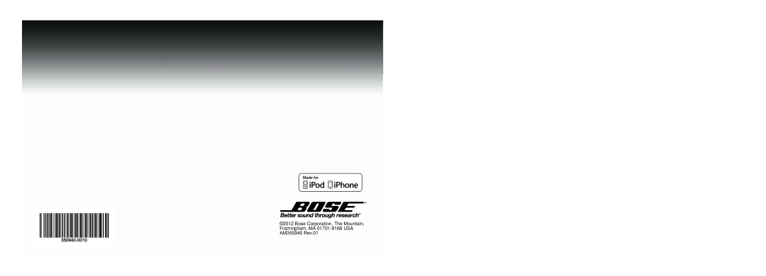 Bose SoundDock 10 Silver manual 