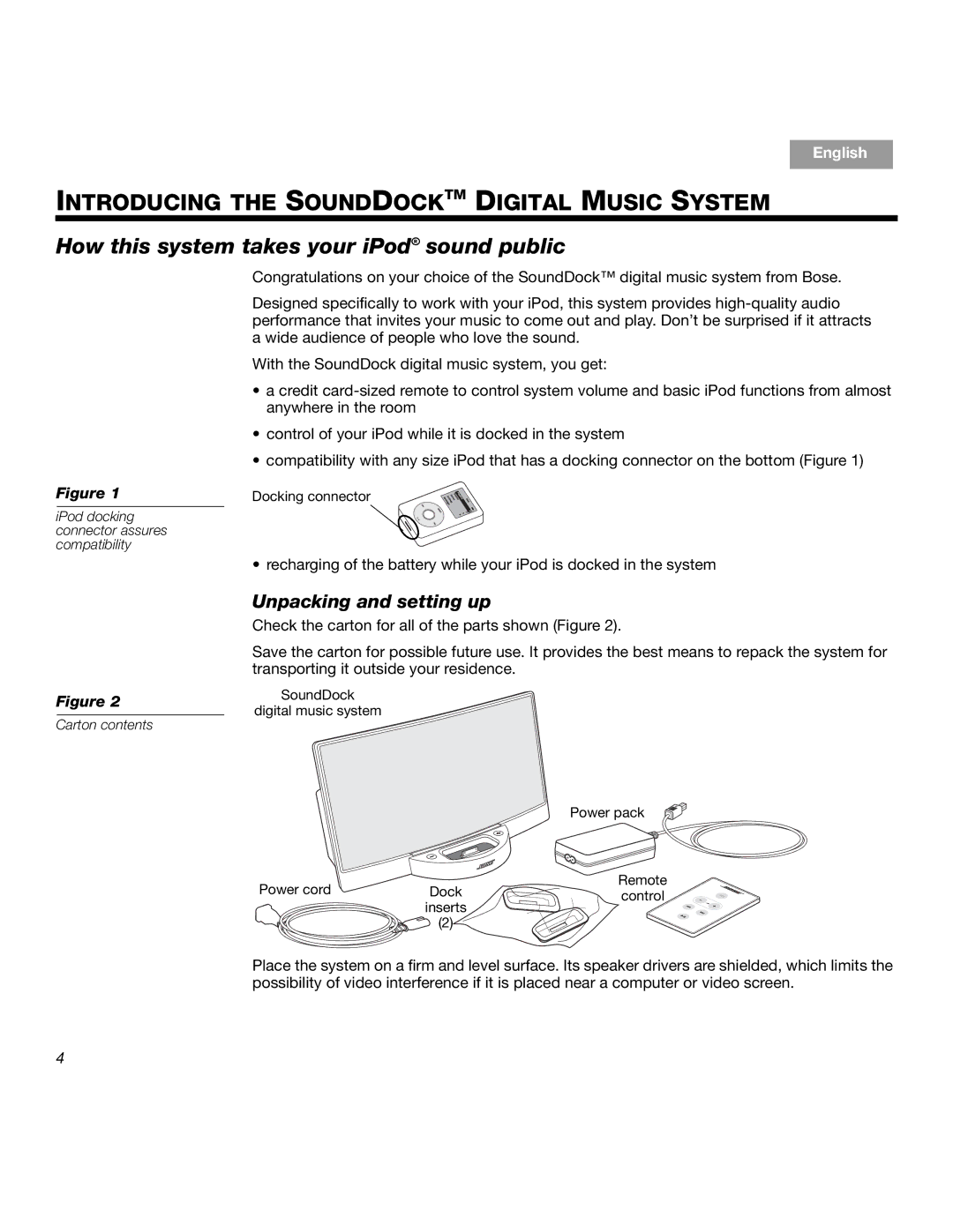 Bose SOUNDDOCKTM manual Introducing the Sounddocktm Digital Music System, How this system takes your iPodŠ sound public 