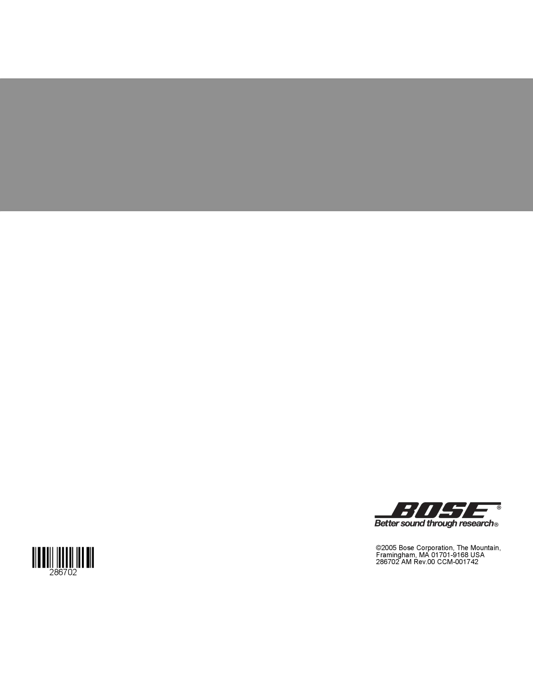 Bose SOUNDDOCKTM manual 