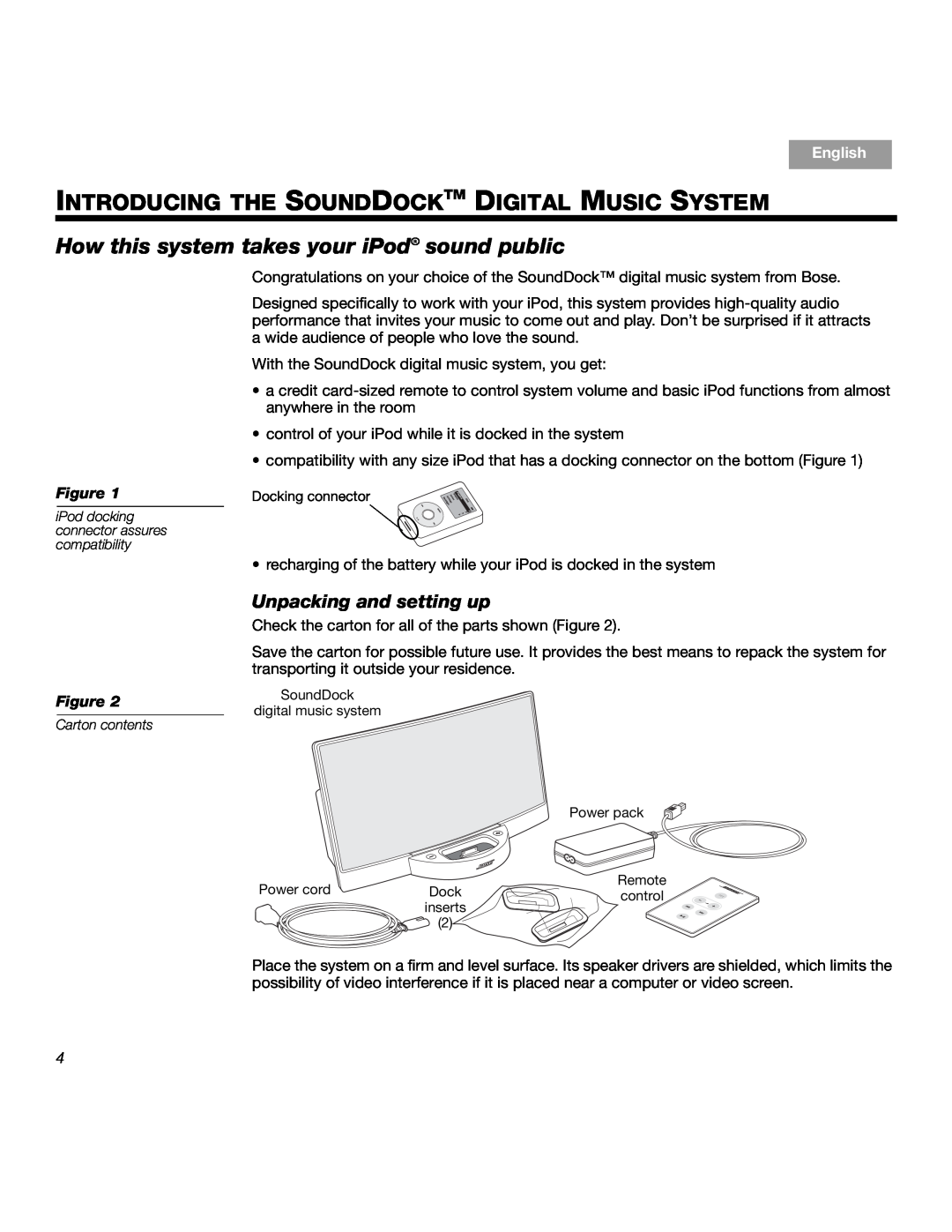 Bose SOUNDDOCKTM Introducing The Sounddocktm Digital Music System, How this system takes your iPodŠ sound public, Figure 