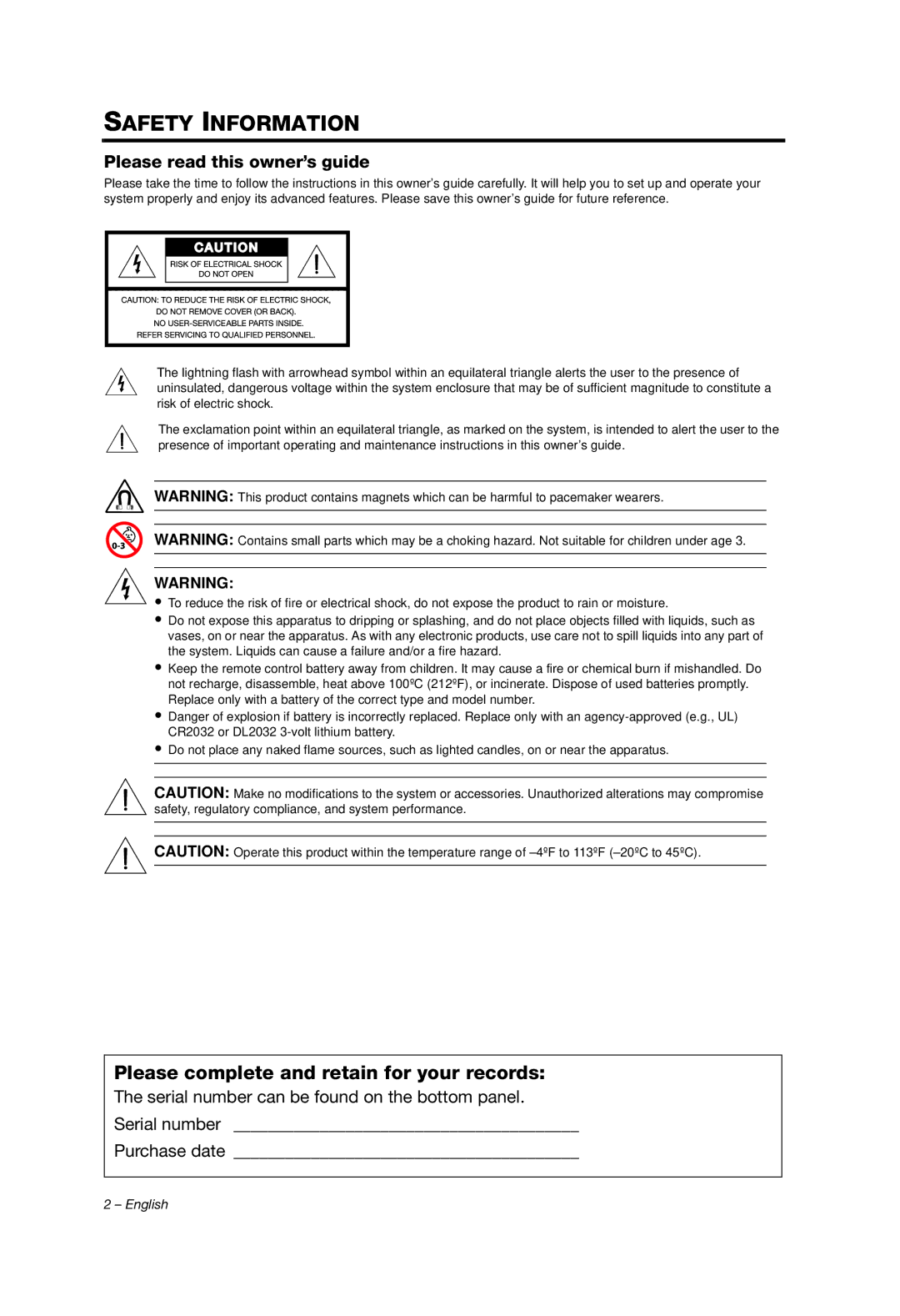 Bose SOUNDLINK AIR manual Safety Information, Please read this owner’s guide 