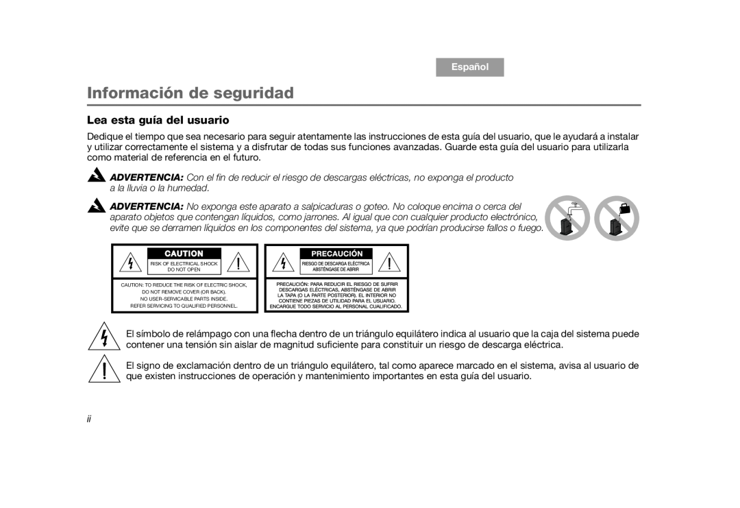 Bose SoundLink Información de seguridad, Lea esta guía del usuario, Tab 7, Tab 6, Tab 5, Tab 4, Español, Tab2, English 