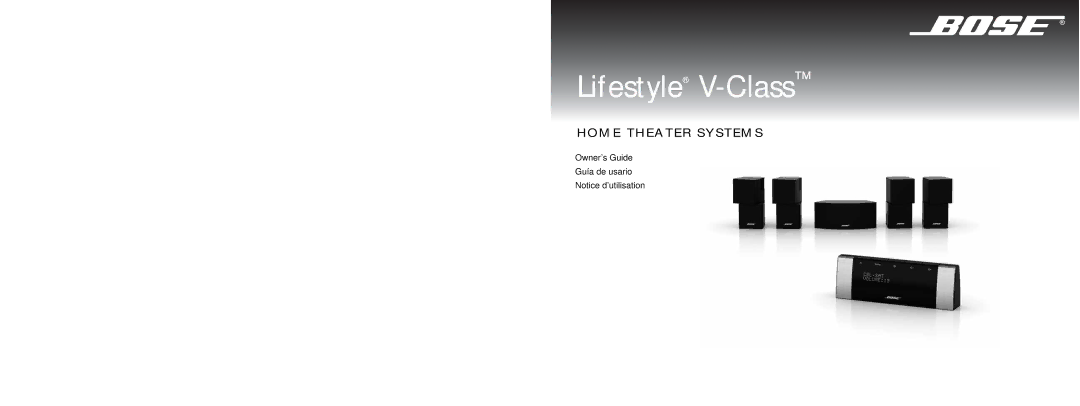 Bose V30 manual Lifestyle V-Class 