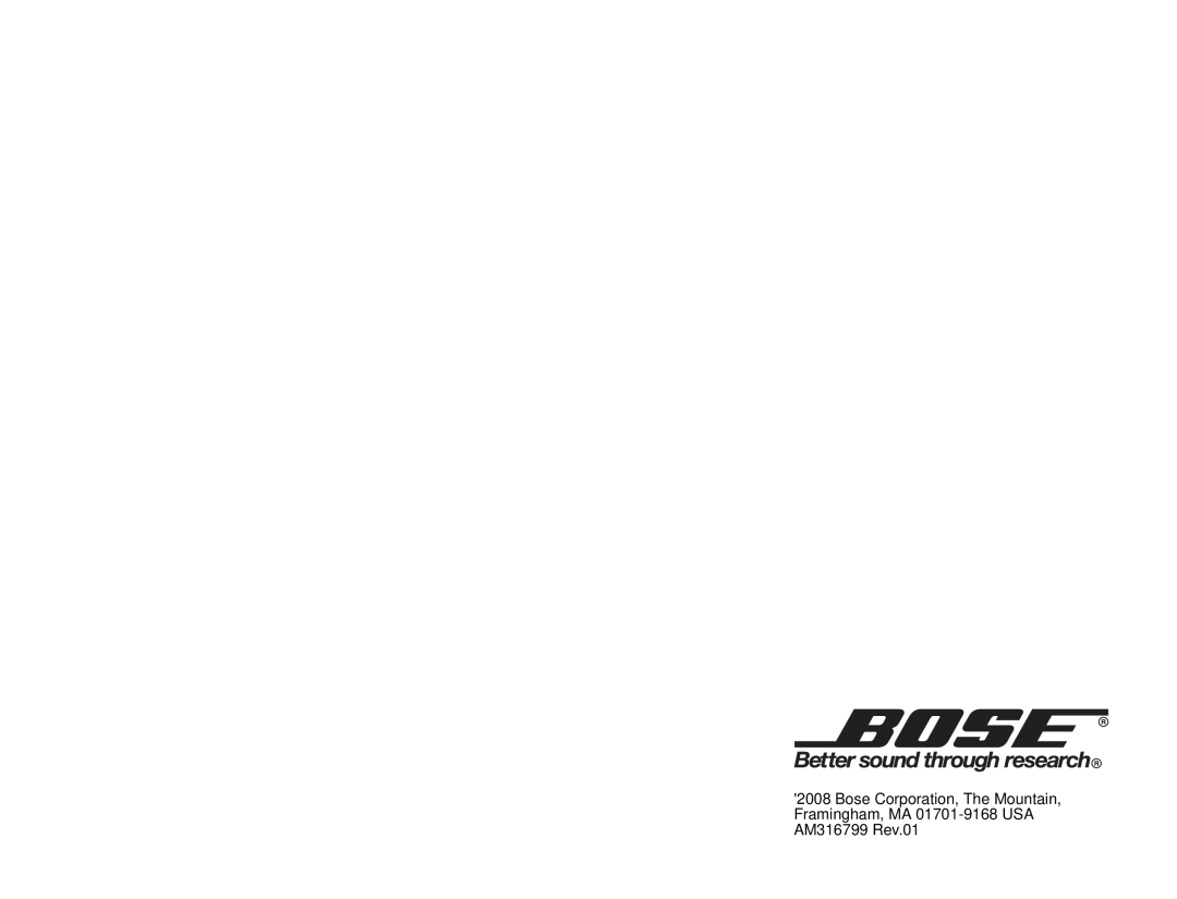 Bose V30 manual 