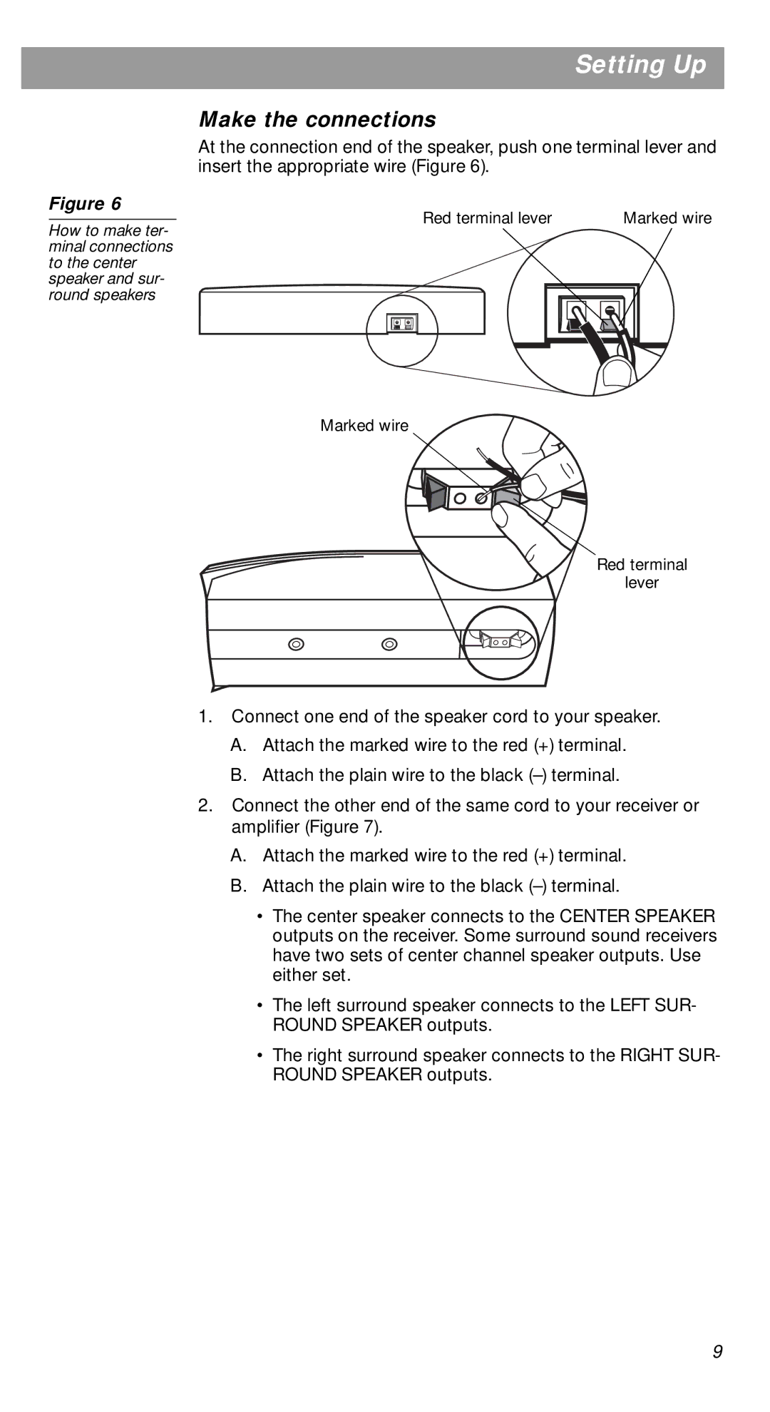 Bose VCS-10, VCS-30 manual Make the connections 