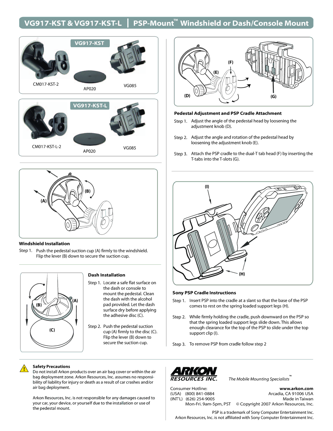 Bose manual VG917-KST-L 