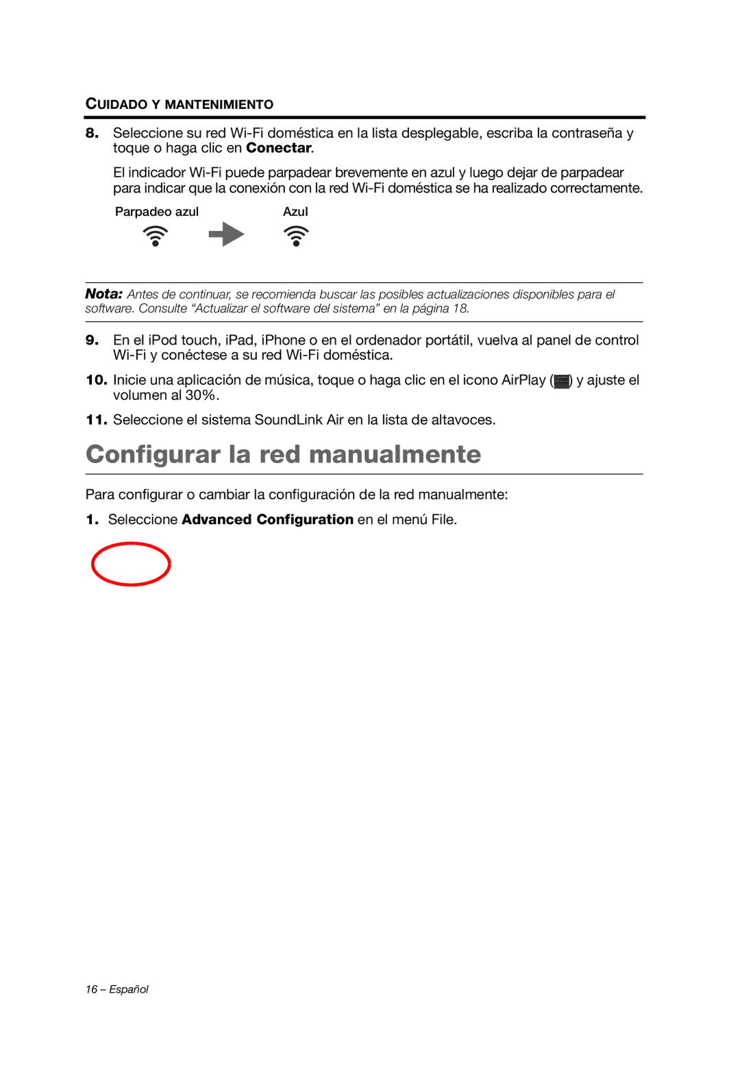 Bose Whippet_OG_SPA Configurar la red manualmente 