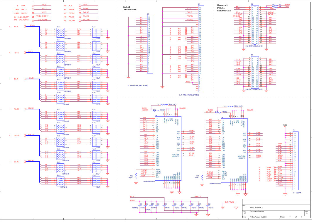 Boss Audio Systems 14.1 FLIP Pvcc C C Pclk, DVCC5 Phsync Pclk, DVCC3 Pvsync Pvalid Pclk, Pvalid ANE LON/OF F Alid, RP4 RP5 