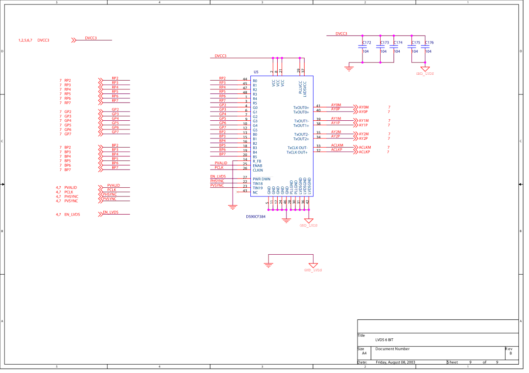 Boss Audio Systems 14.1 FLIP service manual AY0M AY0P AY1M AY1P AY2M AY2P Aclkm Aclkp, Pvalid 